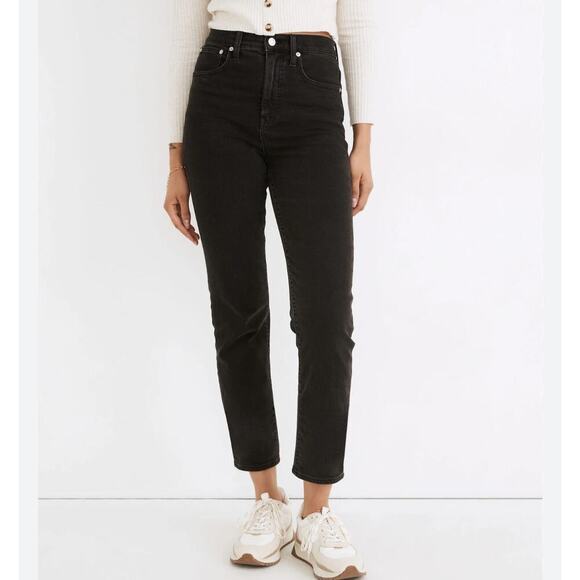 Madewell Denim - Madewell Classic Straight Jean Faded Black Jeans Size 29/8